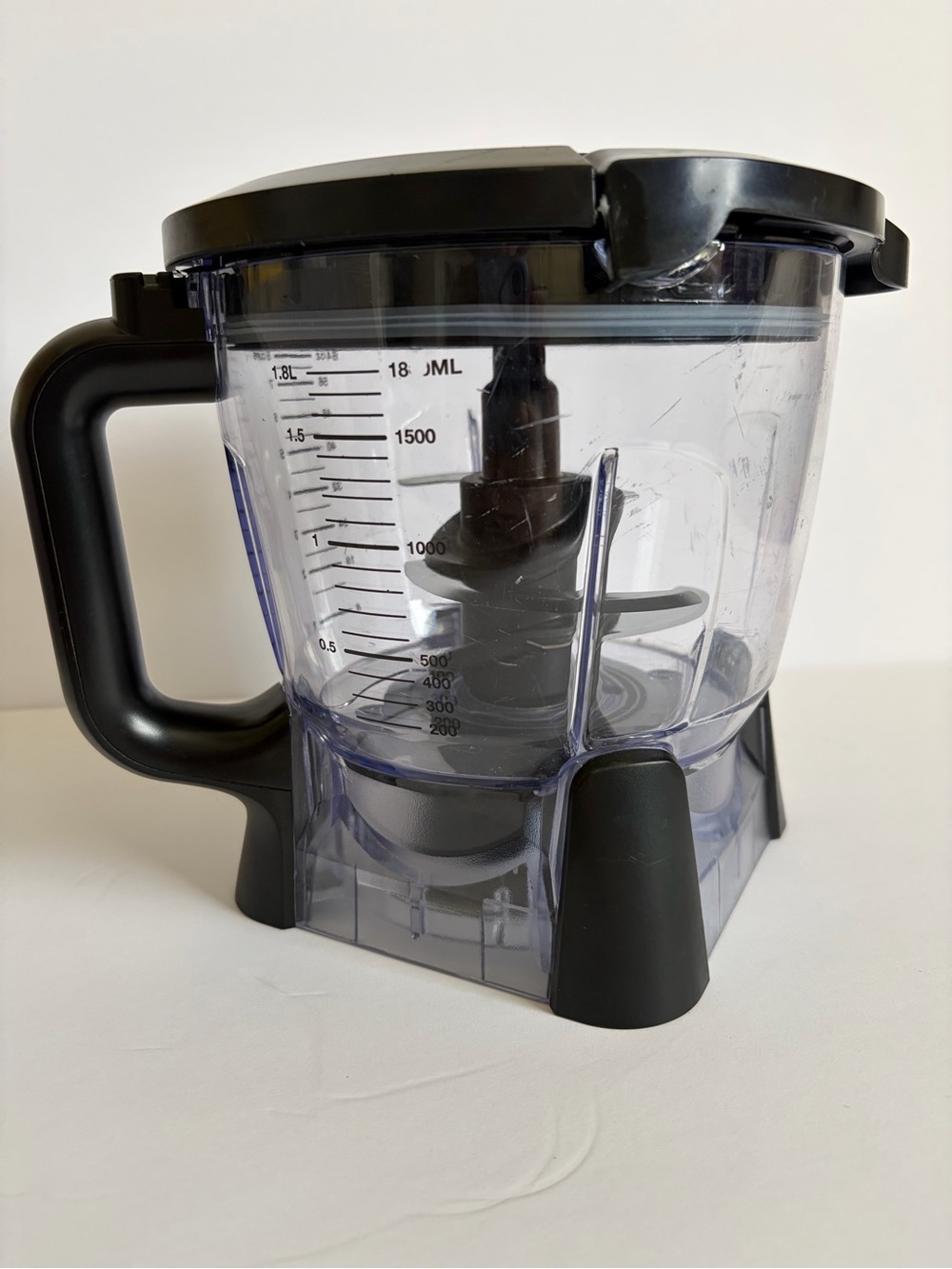 Clear Plastic Blender Jar with Black Lid & Handle - Picture 7 of 8